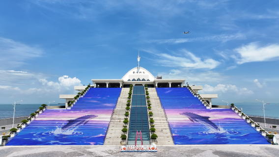 珠海公路口岸 港珠澳大橋遊+3大橋塔+官方觀光巴士/穿越海底隧道/登藍海豚島