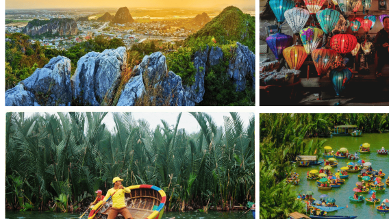 Marble Mountains, Bay Mau Coconut Forest, Basket Boat & Hoi An Ancient Town Day Tour