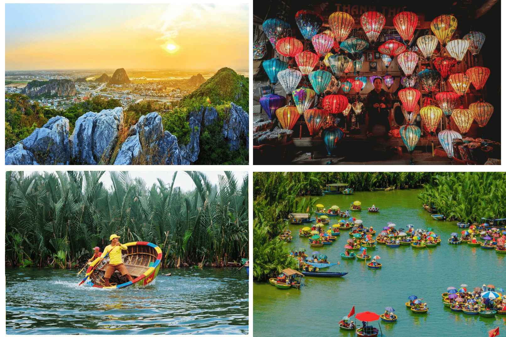 Marble Mountains, Coconut Forest, Basket Boat Experience & Hoi An Ancient Town Day Tour