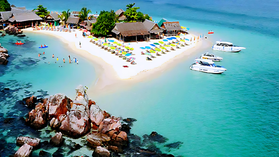 Family friendly half day speedboat tour to 3 Khai Islands.