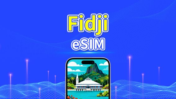 Fidji eSIM | 4G | Forfait de données quotidien/total | 1–30 jours | Facturation sur 24 heures | Code QR