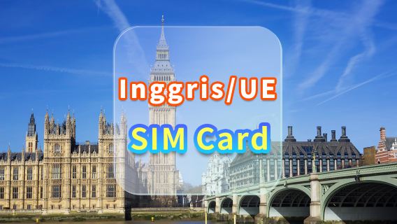 Kartu SIM 4G Inggris/Uni Eropa | 3UK | Data 30 Hari + Panggilan Lokal | Pengambilan di Bandara Hong Kong