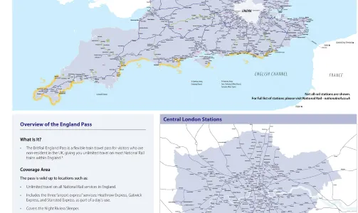 BritRail 英國鐵路英格蘭通行證( 3日 / 4日 / 8日 / 15日 / 22日 / 1個月)