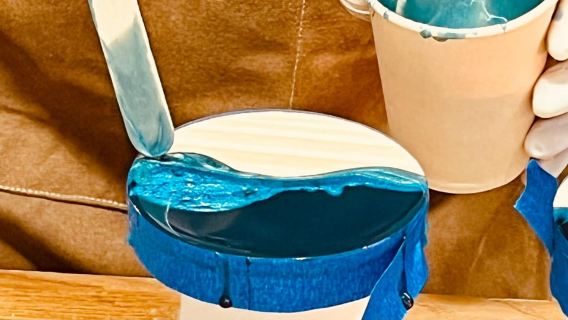 Epoxy Resin Seascape Coaster Creative Class Brighton Sussex