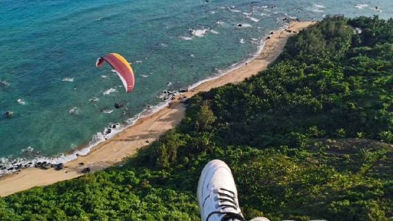 萬寧正門嶺海崖滑翔傘飛行營地滑翔傘飛行體驗【專業教練一對一帶得+贈送視訊攝影】