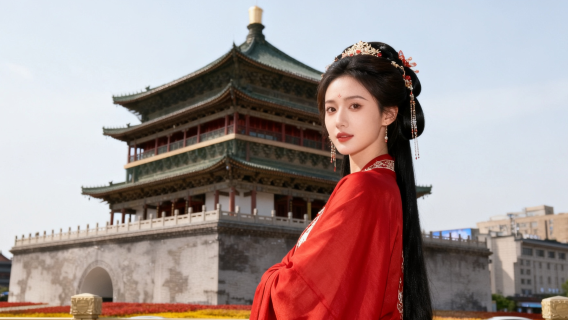 西安鐘樓旅拍【【全精修】精緻攝影旅行跟拍親子情侶閨蜜】