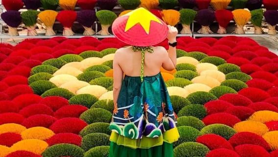 Kenderaan persendirian + Pemandu berbahasa Inggeris/KoreaㅣPerkampungan Quang Phu Cau & Tam Coc Lawatan Pakej Penuh 1 Hari (termasuk bayaran makan tengah hari dan masuk)