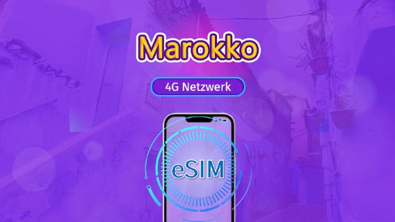 Marokko | 5G/4G eSIM | Gesamtpaket | 24-Stunden Abrechnung | 30 Tage | QR-Code