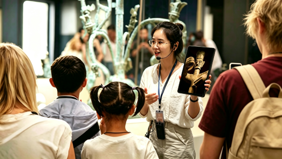 Guide en personne pour le site de Sanxingdui à Chengdu [Billet d'entrée optionnel/Commentaire par un expert/Guide touristique professionnel expérimenté/Visite familiale purement ludique/Visite approfondie]