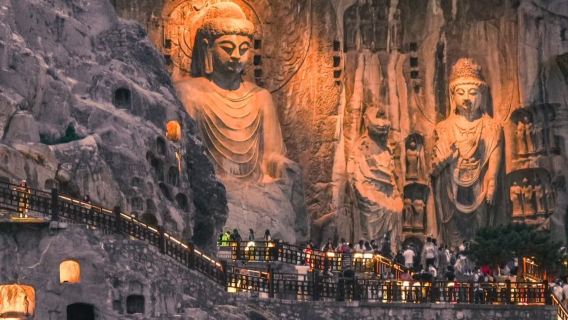 Guida turistica in lingua straniera a Luoyang, Henan: Grotte di Luoyang + Tempio Shaolin EA