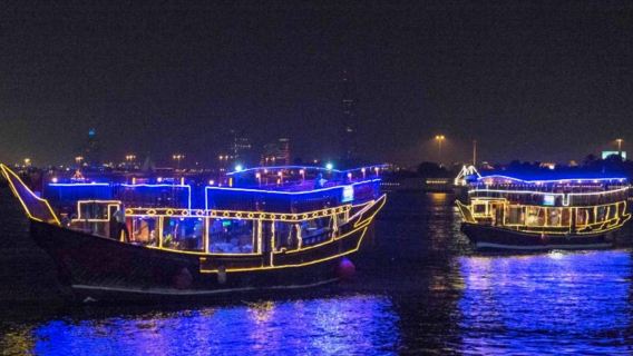 From Dubai Cruise: Creekside Dhow Dinner Cruise