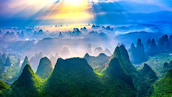 陽朔灕江四星遊船+如意峰+畫廊古鎮一日遊【8人小團/私人團】