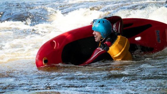 Llangollen: Bodyboating on the River Dee
