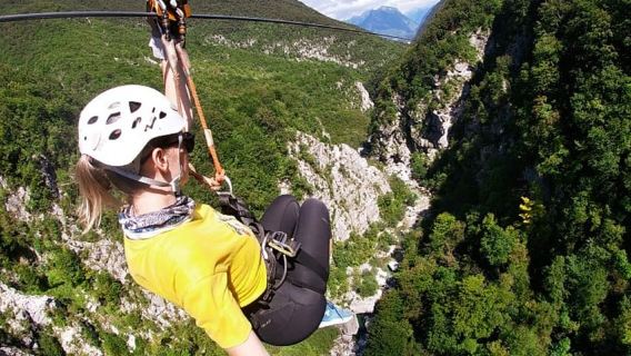 Gemeinde Bovec: Canyon Učja — Der längste Zipline-Park Europas