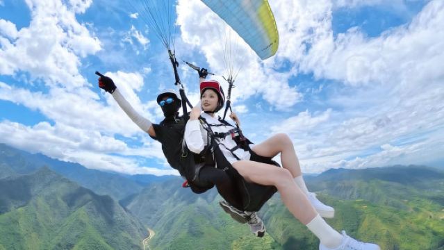 시안 창안 톈쯔위 패러글라이딩 기지 패러글라이딩 체험 [창안의 장관을 내려다보며 + 시안의 새로운 고공 전망을 경험 + 전문 코치의 전 과정 동행]