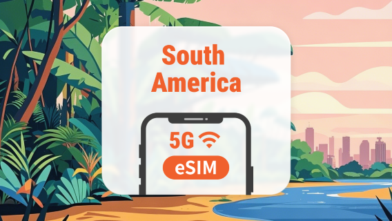 América do Sul 8 Países 5G eSIM | Todos os AI & TikTok | 1–30 Dias | Código QR