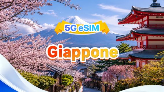Giappone eSIM 5G | Doppia rete · Supporta tutti gli AI & TikTok | 500MB/giorno - Totale 100GB | 1-90 giorni | Addebito ogni 24 ore | QR code