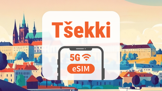 Tšekki 5G eSIM | Kaksoisverkko • Kaikki AI & TikTok | 1–30 päivää | QR-koodi