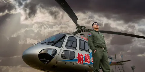 【曲阜儒源小鎮直升機體驗】山東曲阜直升機觀光飛行/小松鼠H125空中巴士飛機(高空俯瞰孔子博物館/三孔景區)