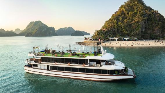 Lawatan sehari dari Hanoi dengan Ambrose ke Halong Bay, Pulau Syurga, Gua Menakjubkan dan makan tengahari bufet