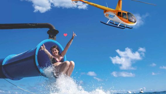 Cairns Sunlover Great Barrier Reef Cruise one-day tour[Double Reefs with Ferris Wheel/Variety Show/Glass Bottom Boat/Deep Diving/Snorkeling/Buffet Lunch/Semi-Submarine/Helicopter Sightseeing