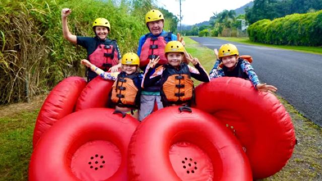 Morning/Afternoon Session Options Available: Cairns Inflatable Tube Rafting with Hotel Pick-up & Drop-off