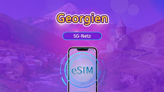 Georgien | 5G eSIM | Tagespass / Gesamtpaket | Kalendertag | 1–30 Tage | QR-Code