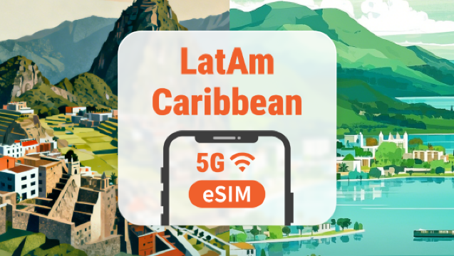 Orta Amerika ve Karayipler 13 Destinasyon eSIM | Kosta Rika, Peru vb. | Tam AI ve TikTok Erişimi | 1–30 Gün | QR Kod