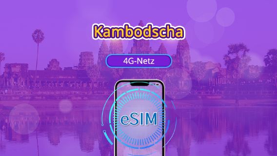 Kambodscha | 4G/5G eSIM | Tagespaket/Datenpaket | 24-Stunden-Abrechnung | 1-30 Tage | QR-Code