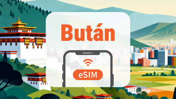 Bután eSIM | Apps de IA y TikTok | 1–30 Días | Código QR