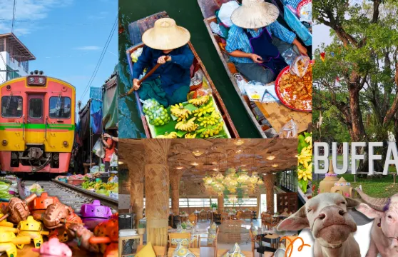 曼谷：丹嫩沙多水上集市及美功鐵道市場一日遊