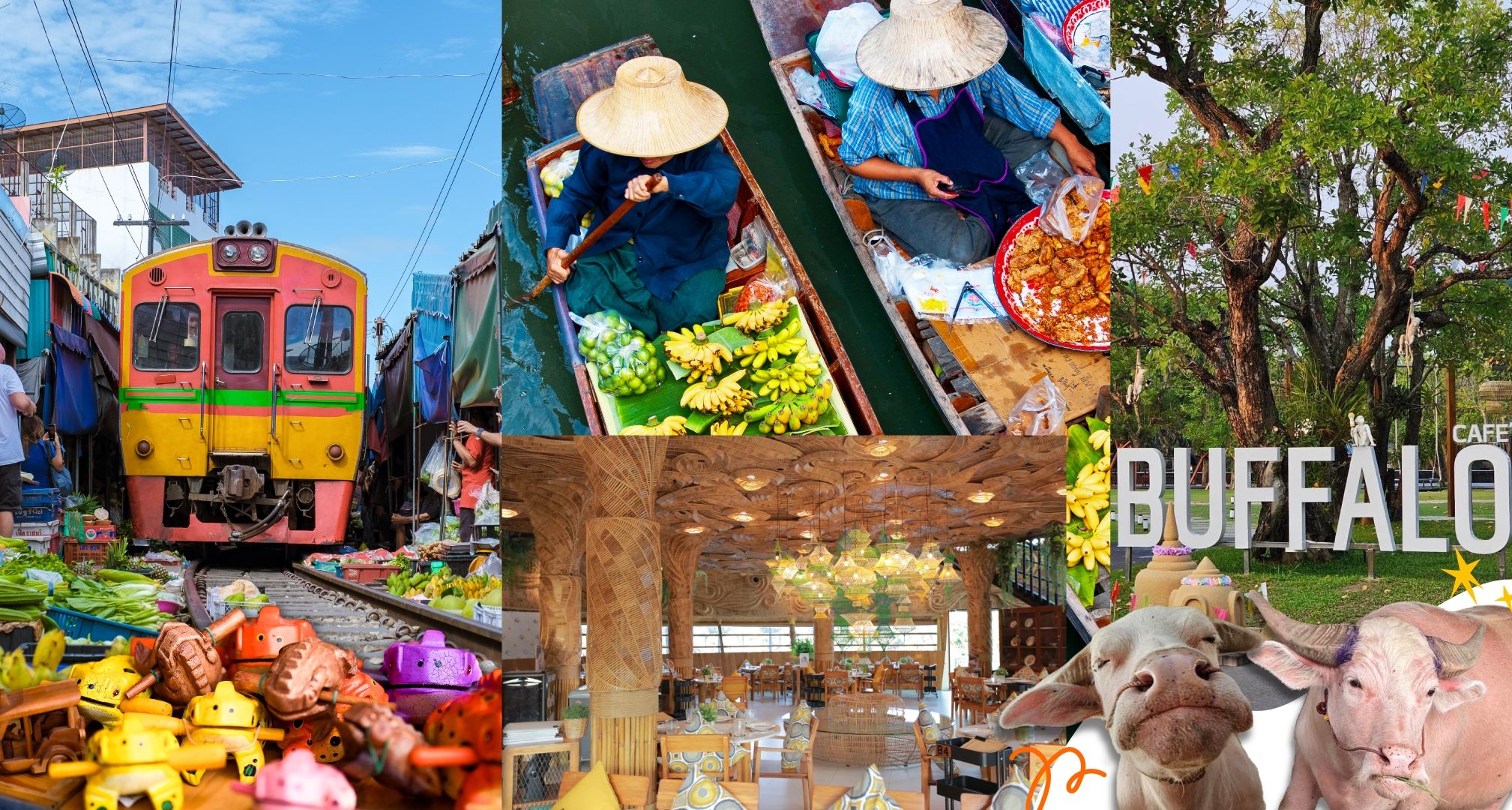 曼谷：丹嫩沙多水上集市 & 美功鐵道市場一日遊