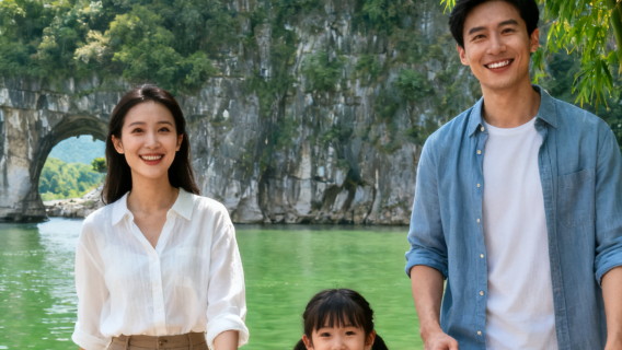 Fotografia di viaggio attrazione della collina della proboscide dell'elefante di Guilin[Fotografie di follow-up, foto genitori-figli, coppia, fidanzate, bambini, foto di viaggi di famiglia]