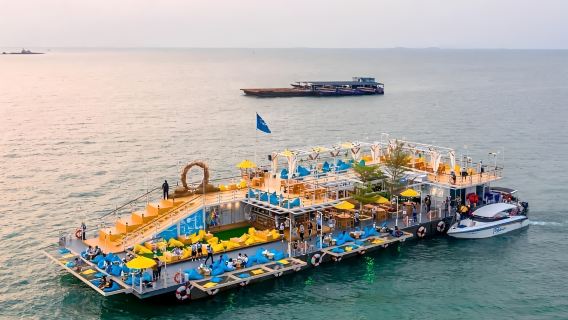 Caffetteria galleggiante Tappia a Pattaya | Esperienza di pesca notturna ai calamari|Pesca e mangia sul momento|Freschissimo