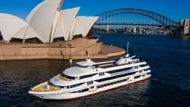ทัวร์ล่องเรือมื้อกลางวัน 3 คอร์สที่ท่าเรือดาร์ลิ่ง ซิดนีย์ ออสเตรเลีย พร้อมตัวเลือกที่นั่งริมหน้าต่าง