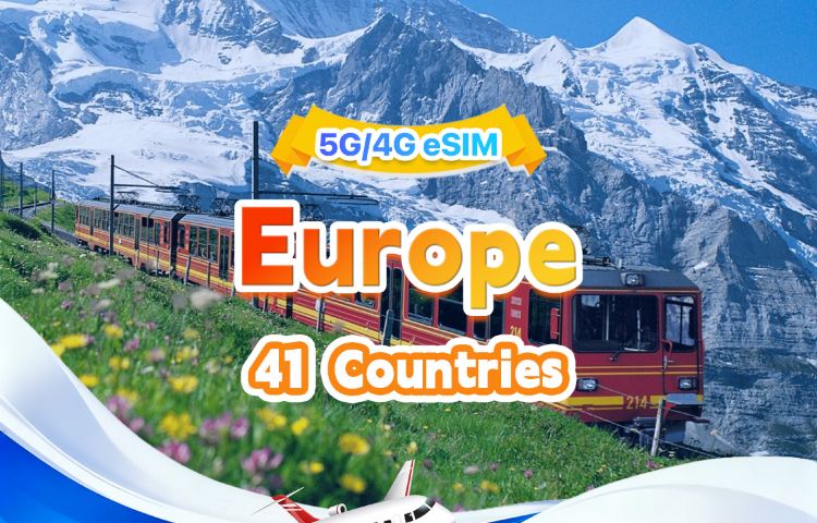 Europe 5G/4G eSIM | Daily/Total | 500MB/day-total 50GB | 1-30 days | 24-hour billing | QR code