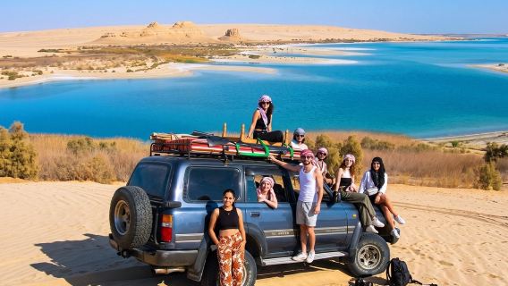 Fayoum Whale Valley, Magic Lake och Tunis Village 4x4-rundtur från Kairo