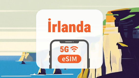 İrlanda 5G eSIM | Çift Şebeke • Tüm AI & TikTok | 1–30 Gün | QR Kod