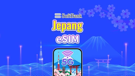 Jepang SoftBank 5G eSIM  | Mendukung AI & TikTok | Paket Data Harian/Total | 1–30 Hari | Penagihan 24 Jam | Kode QR