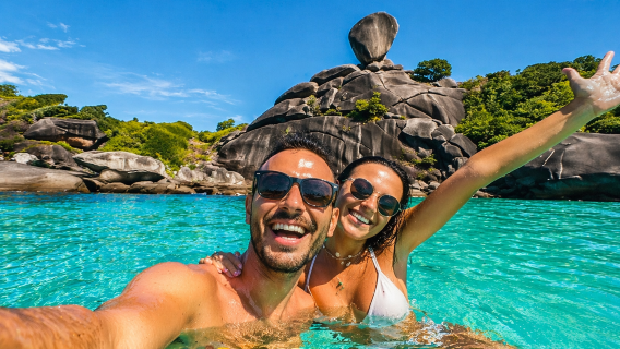 Excursion à la journée populaire aux Îles Similan en bateau rapide avec plongée avec masque et tuba depuis Phuket ou Khao Lak 