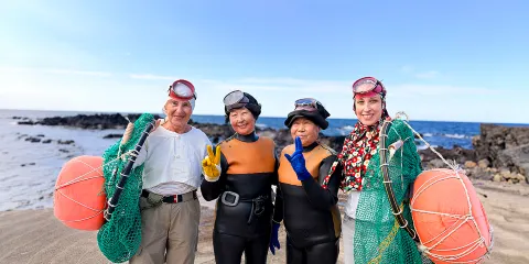 濟州西南部日遊含海女體驗、聯合國教科文組織景點、漢拏山、瀑布及綠茶