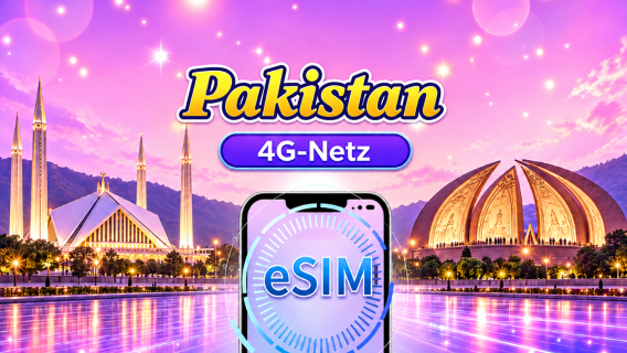 Pakistan | 4G eSIM | Tagespaket/Datenpaket | 1–30 Tage | Unterstützt Tiktok & ChatGPT | 24-Stunden-Abrechnung | QR code