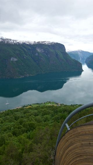 Norway · Flam Stegastein-LOOKOUT [overlooking Aurland fjord] minibus