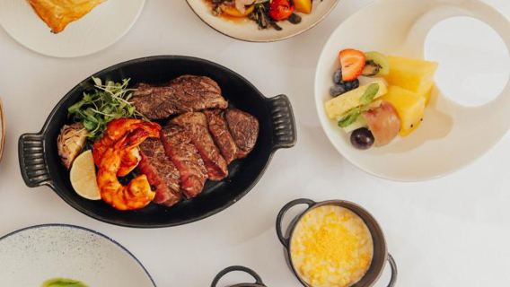 Taipéi | paquete para almuerzo o cena con marisco y tierra en el restaurante occidental Bao Ai del Grand Hyatt Hotel para dos (sin recargo en días festivos)