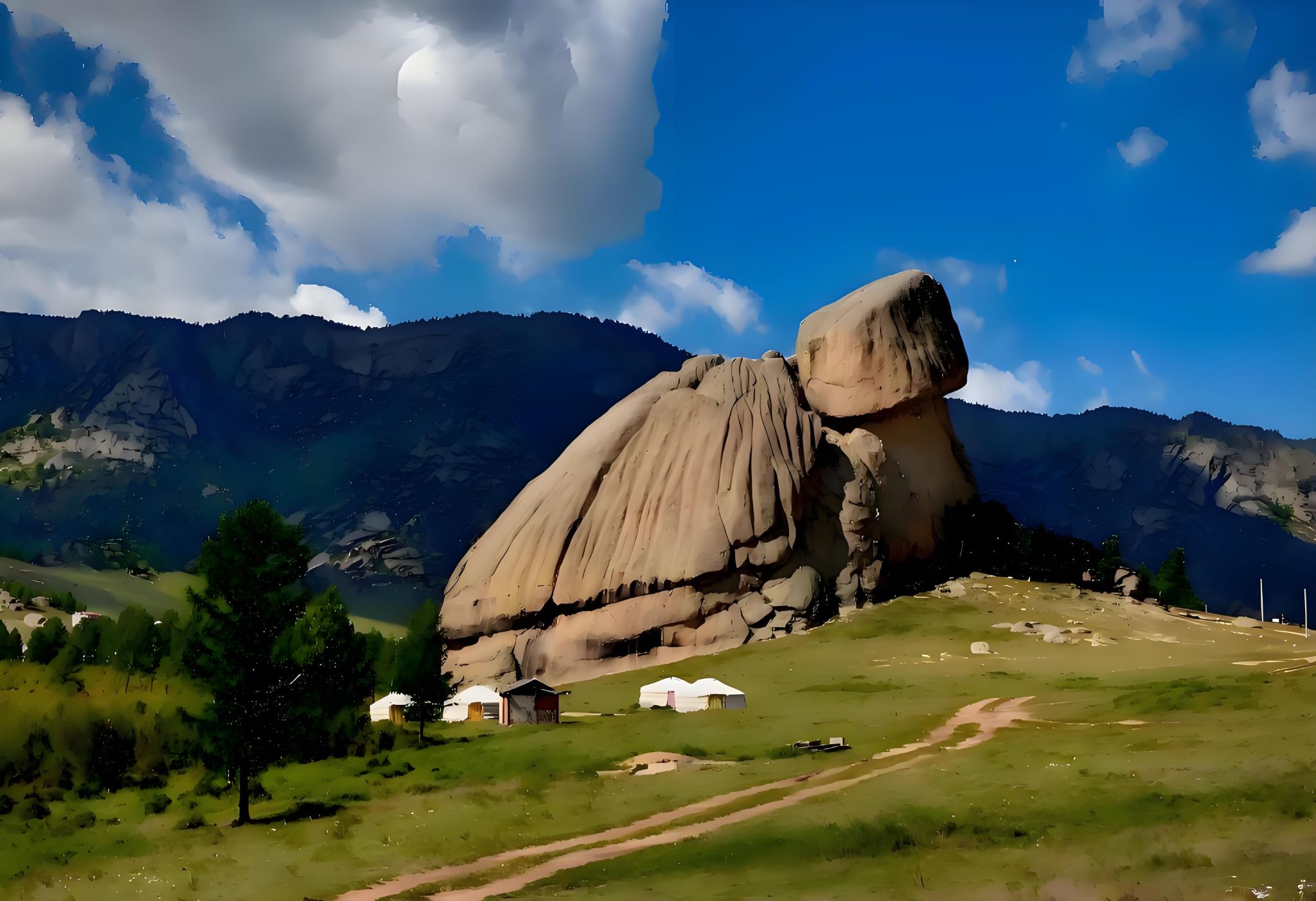 Tagesausflug mit Privattransfer zum Reiterstandbild des Dschingis Khan, Terelj-Nationalpark und Aryabala-Kloster