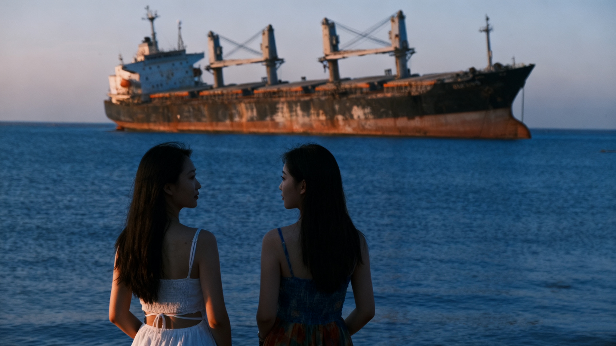 Weihai travel photo shoot[Bruweis Shipwreck photography services for parent-child photos, couples, best friends, children, and family travel shoots]