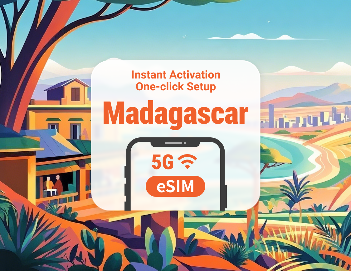 Madagascar 5G eSIM | Supports ChatGPT & TikTok | 1–30 Days | Instant QR