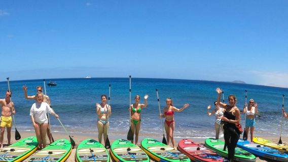 Playa Blanca: Paddle Boarding Class + Snorkeling + Transfers