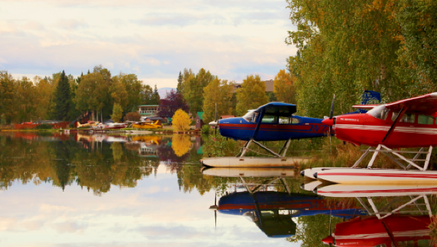 Excursión de un día por la ciudad de Anchorage - Aeropuerto flotante + Parque del terremoto