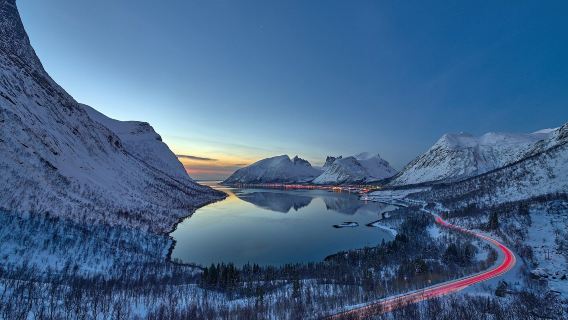 Lawatan sehari pergi-balik Tromso ke fjord gunung salji Senja Norway [perkhidmatan berbahasa Cina, pakej berkumpulan atau sewaan peribadi]
